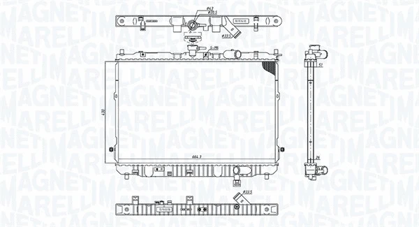 Radiator, engine cooling (350213201400)