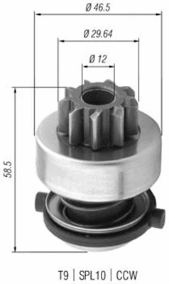 Pinion, starter (940113020371)