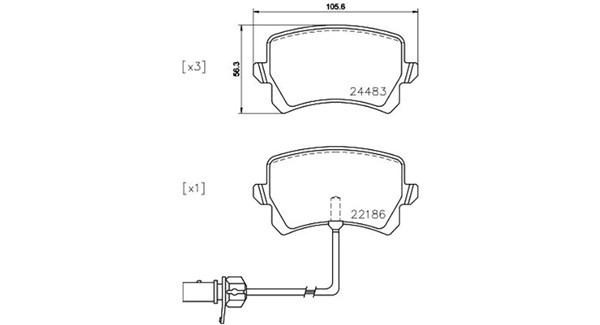 Brake Pad Set, disc brake (363700485142)