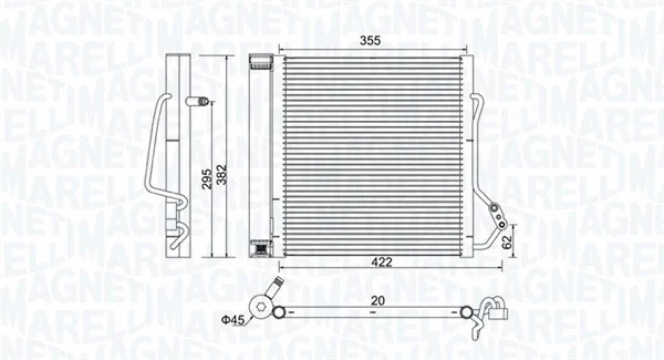 Condenser, air conditioning (350203810000)
