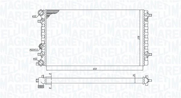 Radiator, engine cooling (350213105100)
