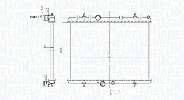 Radiator, engine cooling (350213164700)