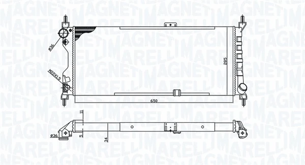 Radiator, engine cooling (350213588000)