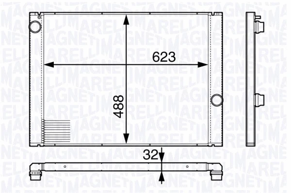 Radiator, engine cooling (350213142900)