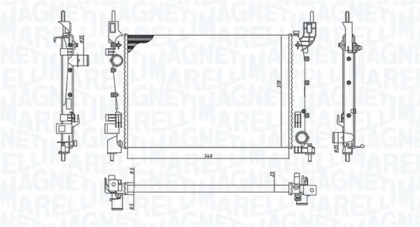 Radiator, engine cooling (350213200400)
