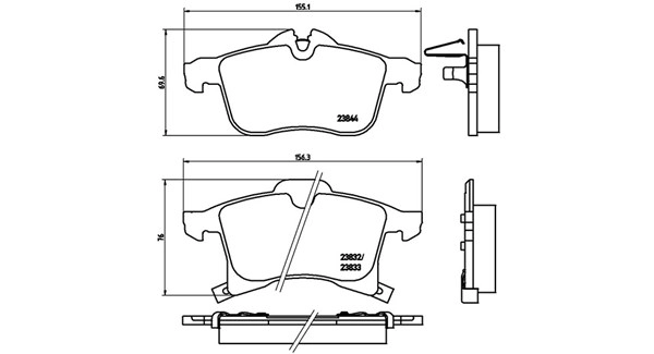 Brake Pad Set, disc brake (363700559045)
