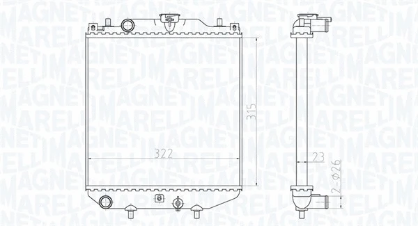 Radiator, engine cooling (350213180300)