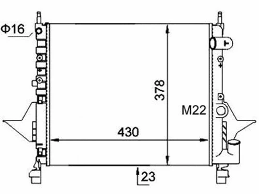 Radiator, engine cooling (359000390650)