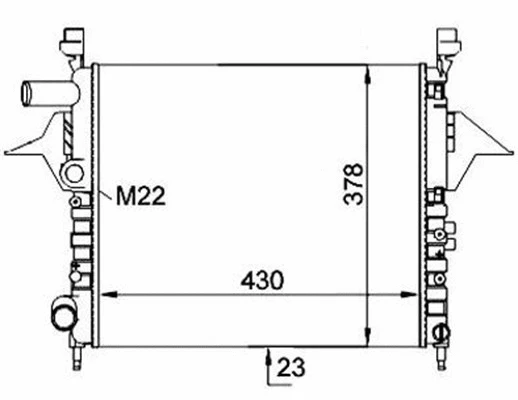 Radiator, engine cooling (359000391680)
