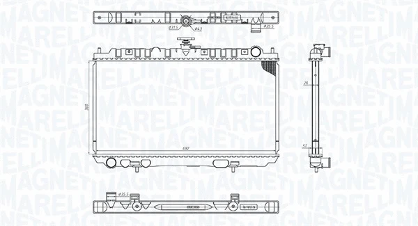 Radiator, engine cooling (350213201300)