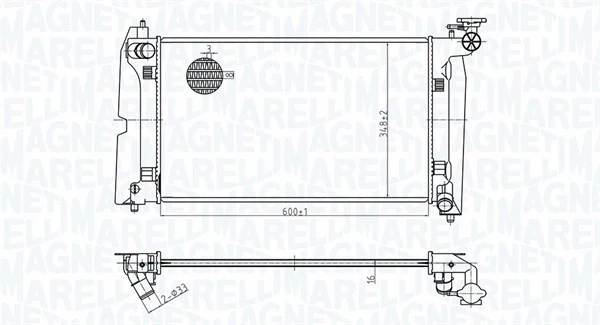 Radiator, engine cooling (350213178300)