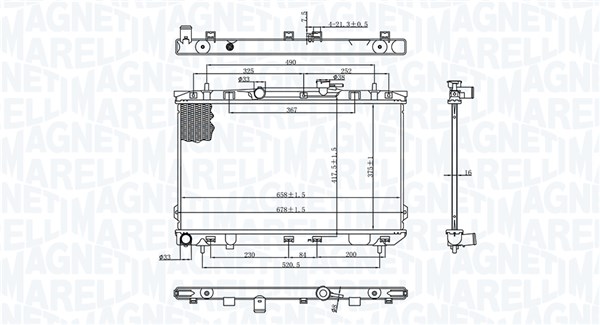 Radiator, engine cooling (350213197200)