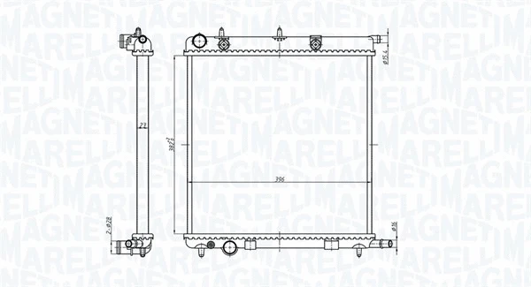 Radiator, engine cooling (350213819000)