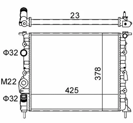 Radiator, engine cooling (359000300050)