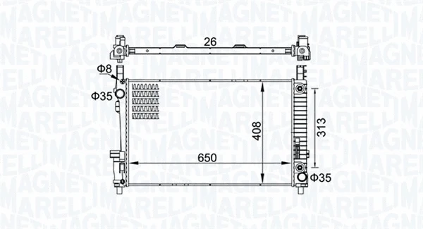 Radiator, engine cooling (350213151700)