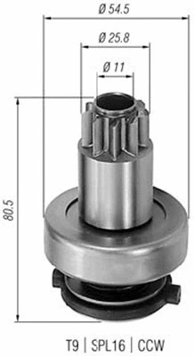 Pinion, starter (940113020304)