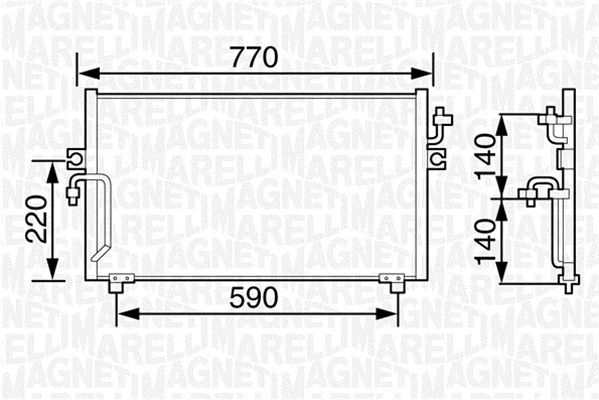 Condenser, air conditioning (350203481000)