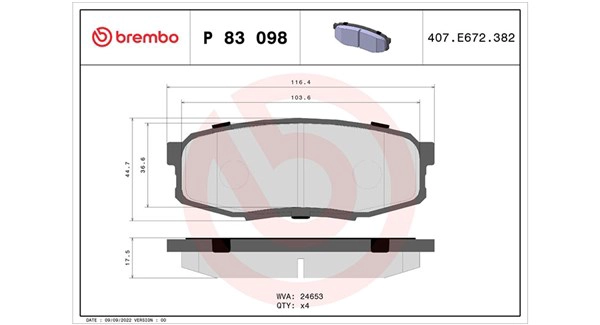 Brake Pad Set, disc brake