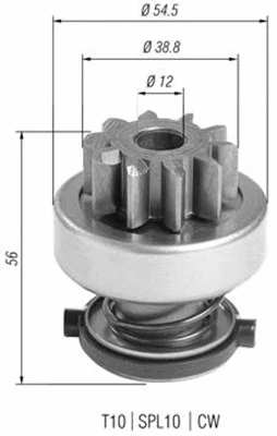 Pinion, starter (940113020397)