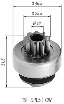 Pinion, starter (940113020248)