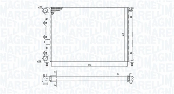 Radiator, engine cooling (350213198400)