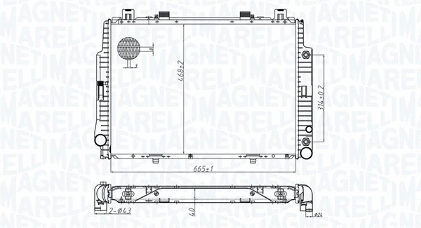 Radiator, engine cooling (350213174700)