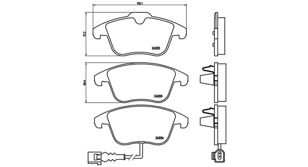 Brake Pad Set, disc brake (363700585112)
