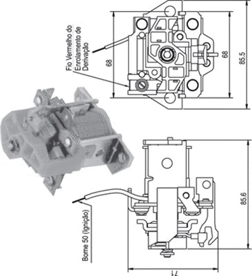 Solenoid Switch, starter (940113050336)