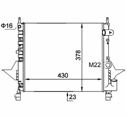 Radiator, engine cooling (359000300650)
