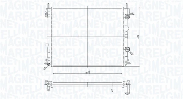 Radiator, engine cooling (350213182200)