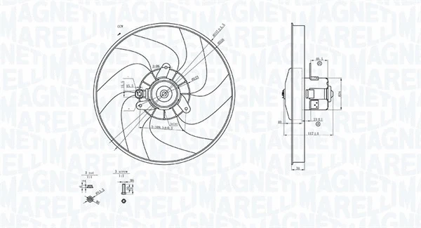 Fan, engine cooling (069422756010)