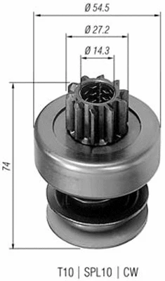 Pinion, starter (940113020134)