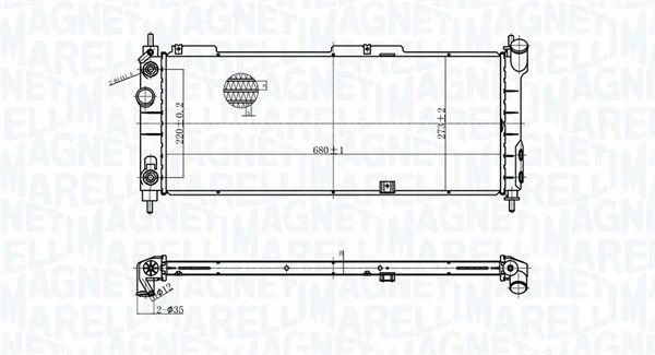 Radiator, engine cooling (350213174400)
