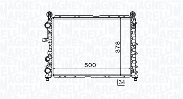 Radiator, engine cooling (350213154600)