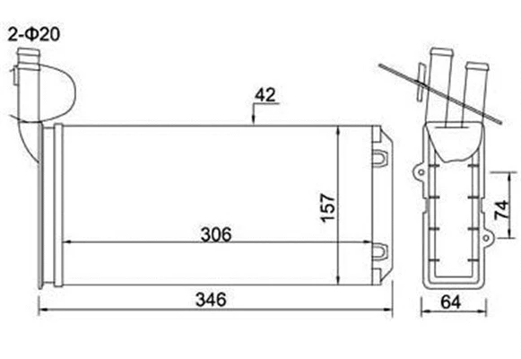 Heat Exchanger, interior heating (359000390070)