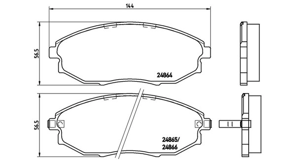 Brake Pad Set, disc brake (363700410007)