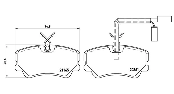 Brake Pad Set, disc brake (363700423035)