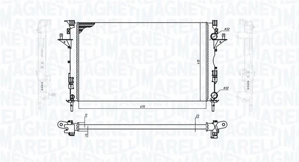 Radiator, engine cooling (350213171900)