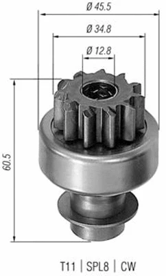 Pinion, starter (940113020123)