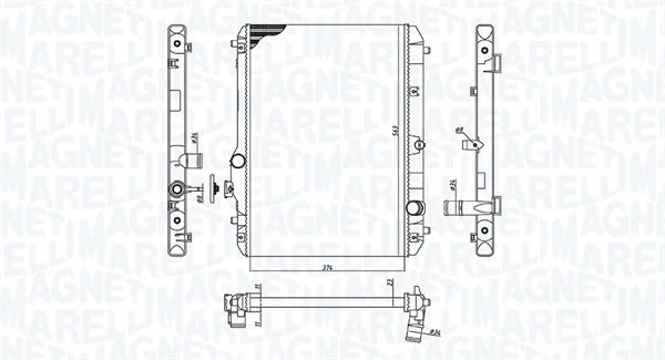 Radiator, engine cooling (350213198600)