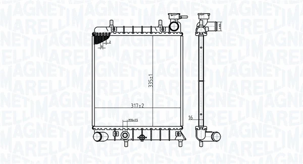Radiator, engine cooling (350213174800)
