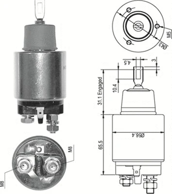 Solenoid Switch, starter (940113050346)