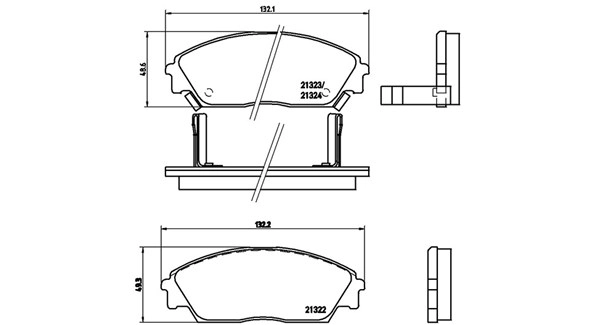 Brake Pad Set, disc brake (363700428016)
