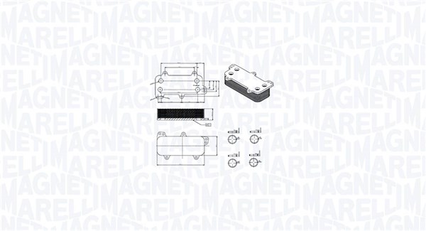 Oil Cooler, engine oil (350300003700)