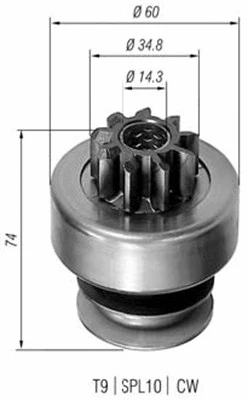 Pinion, starter (940113020101)