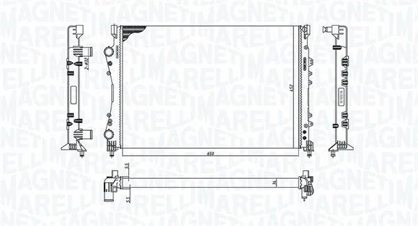Radiator, engine cooling (350213188600)