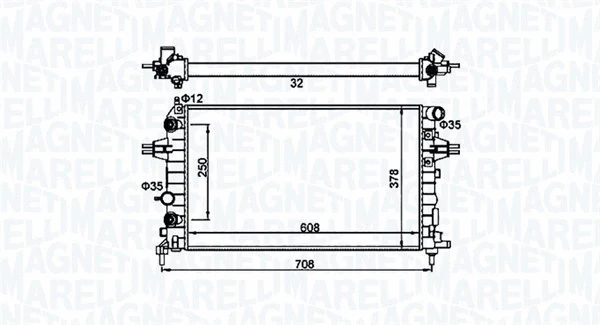 Radiator, engine cooling (350213161700)