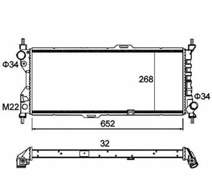 Radiator, engine cooling (359000300240)