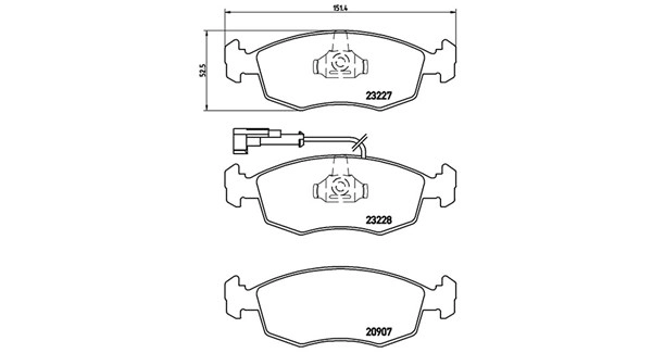 Brake Pad Set, disc brake (363700423121)