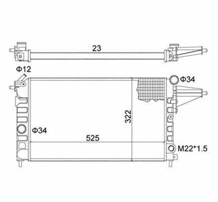 Radiator, engine cooling (359000300530)